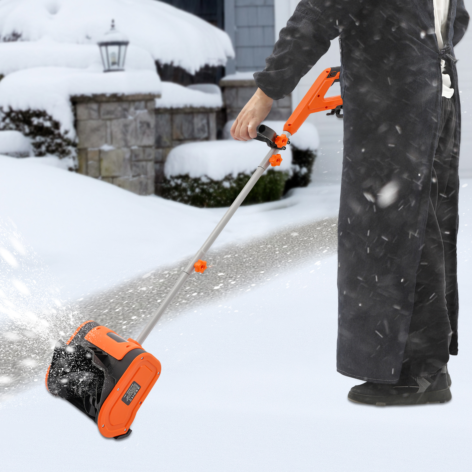 Elektrische Schneefräse mit Kabel, Plug-in Schneekehrmaschine, Schneefräse, Schneeräumer