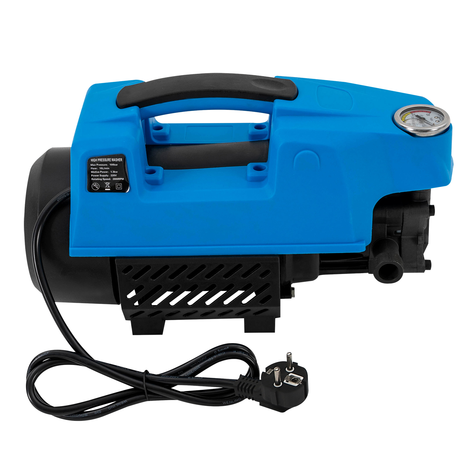 Elektrischer Hochdruckreiniger, automatischer Haushalts-Autoreiniger, tragbarer Hochdruckreiniger, Maschine zum Reinigen der Stufen, Reinigen des Innenhofs, 1,3 kW