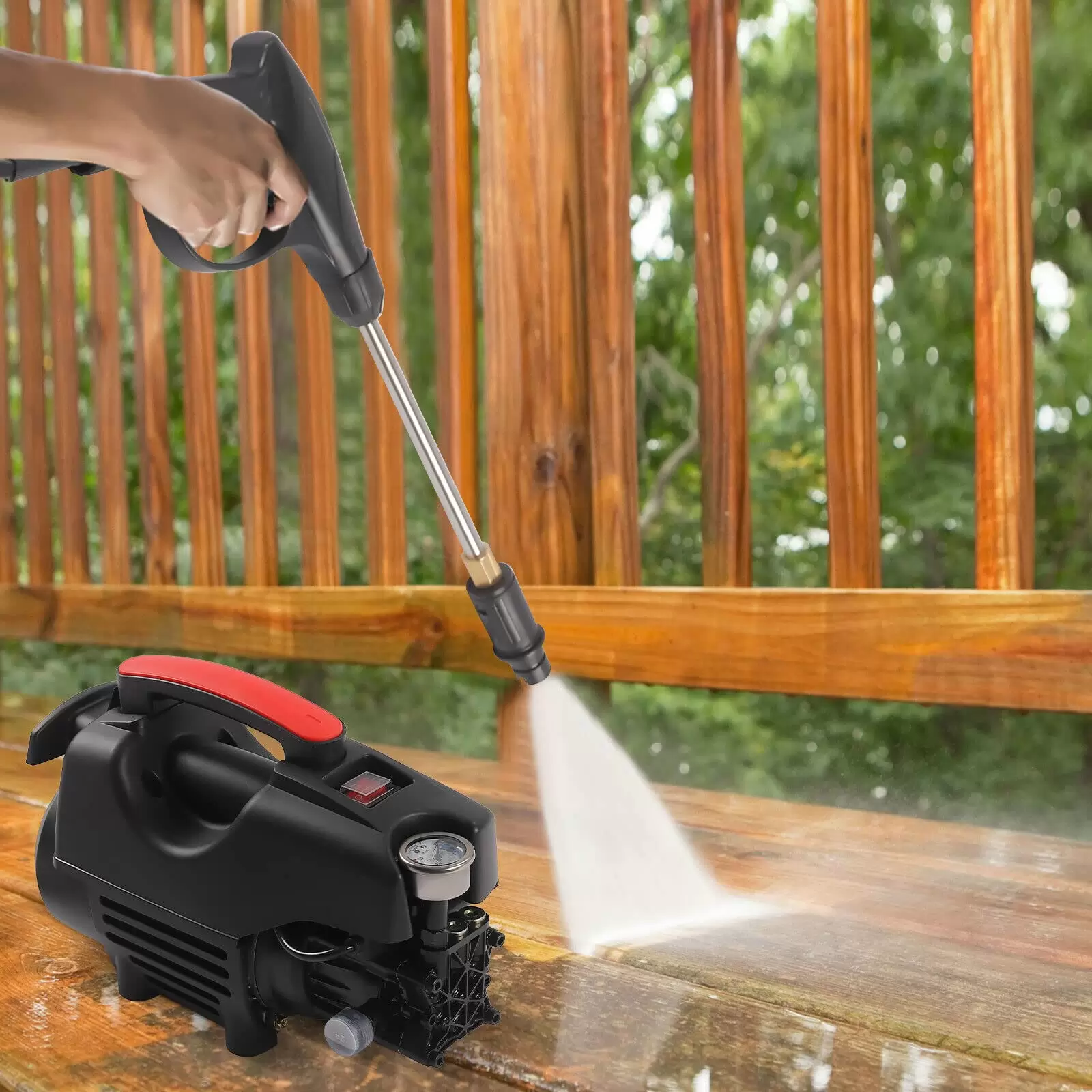 Elektrischer Hochdruckreiniger Haus und Garten Hochdruckreiniger Kit Multifunktionaler Düsenwasch Terrassenreiniger