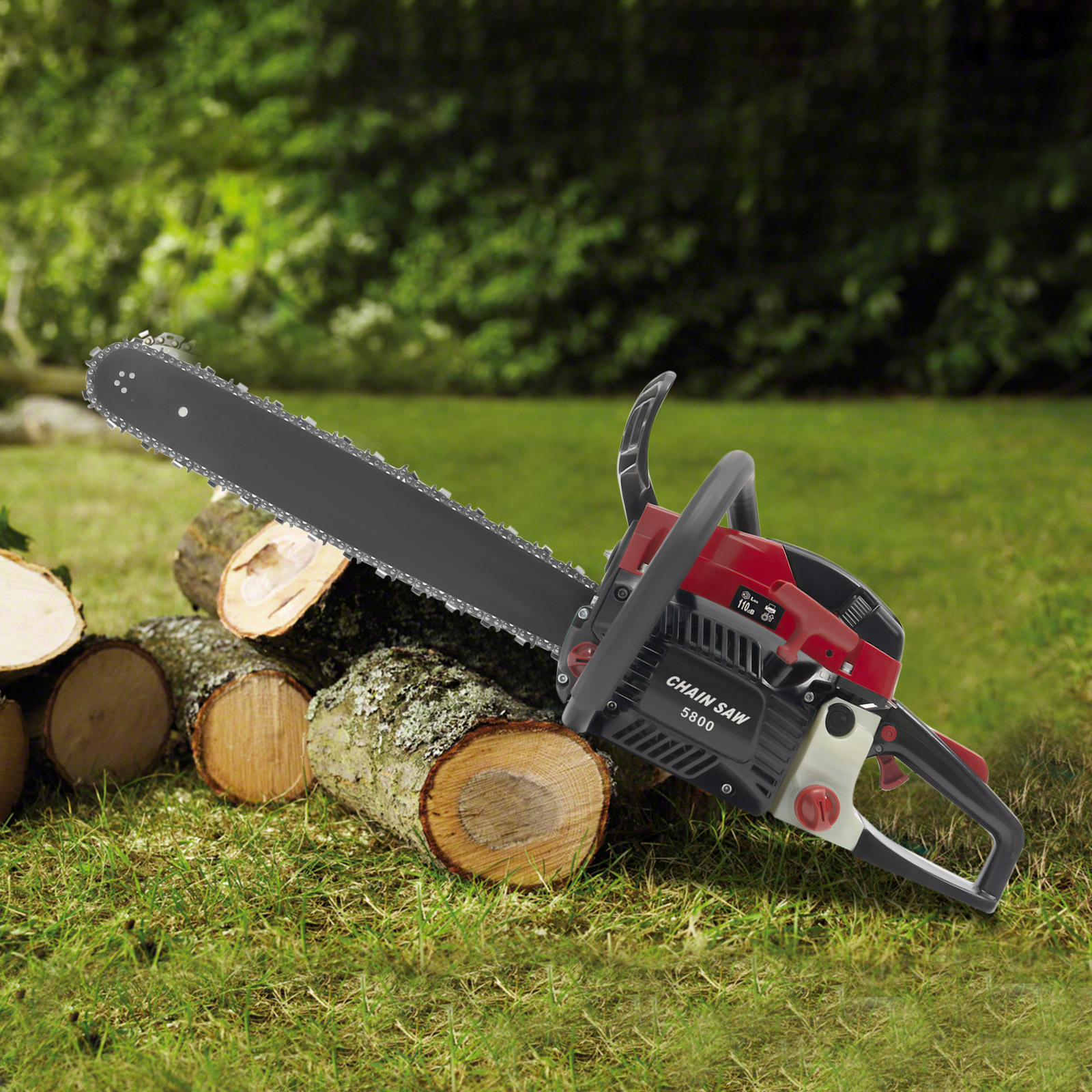 58ccm 20" Benzin-Kettensäge, Holzschneiden, Benzin-Kettensägenmotor, 2-Takt, 2400 W, 50 cm Sägeblatt