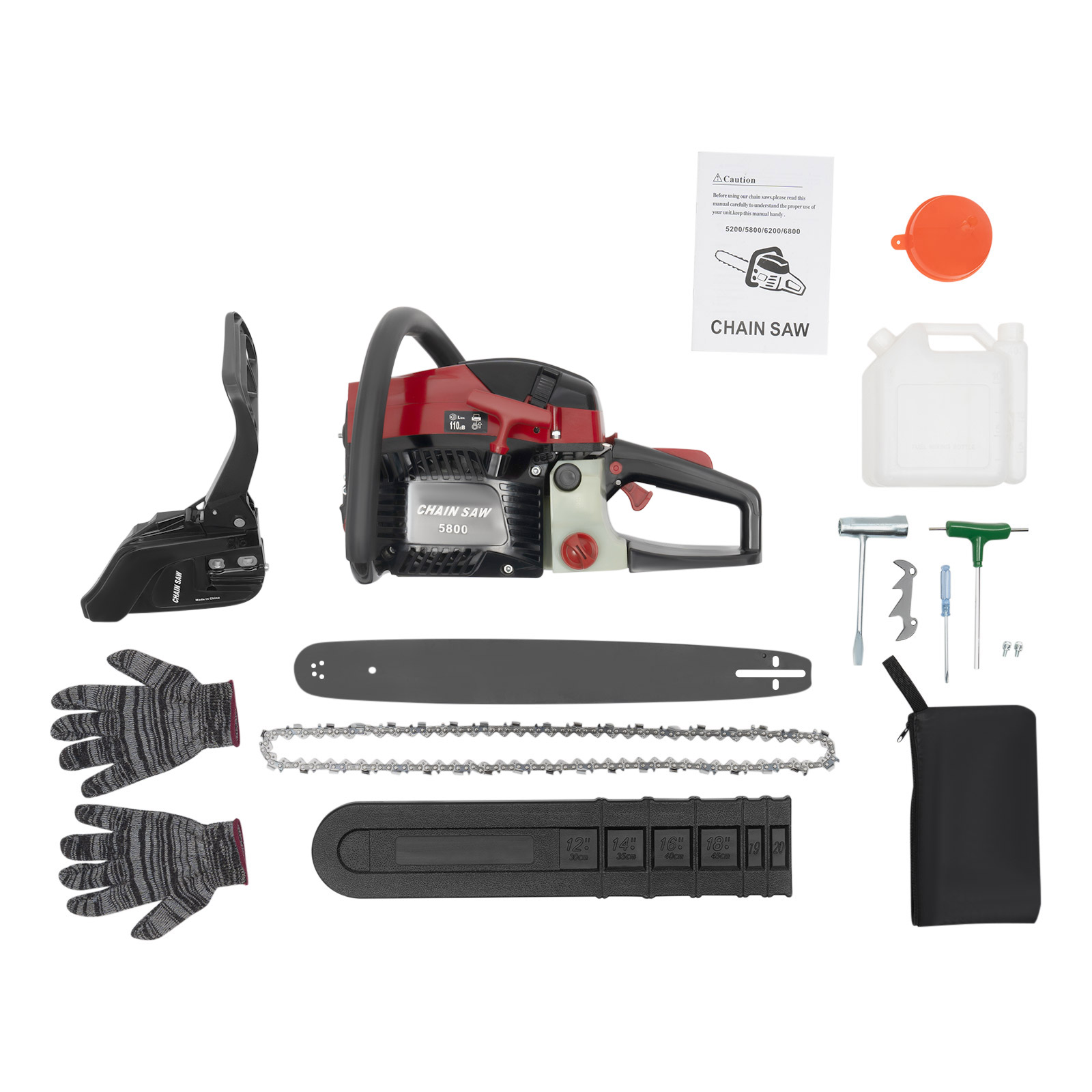 58ccm 20" Benzin-Kettensäge, Holzschneiden, Benzin-Kettensägenmotor, 2-Takt, 2400 W, 50 cm Sägeblatt 58ccm 20" Benzin-Kettensäge, Holzschneiden, Benzin-Kettensägenmotor, 2-Takt, 2400 W, 50 cm Sägeblatt
