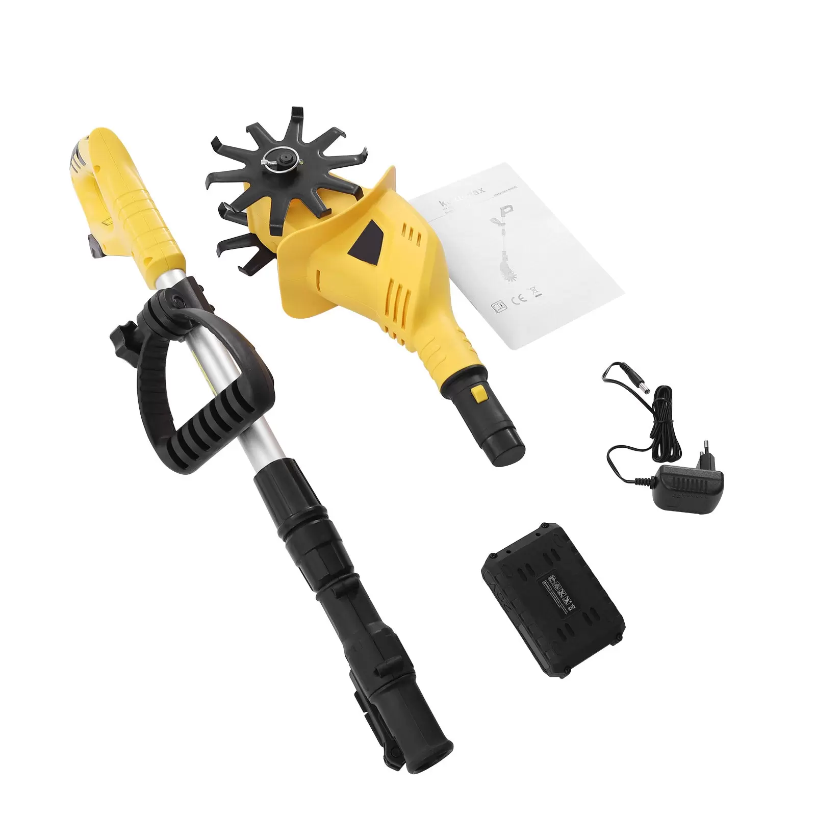 Akku Bodenhacke - Kabellose Motorhacke mit Lithium Batterie 20V Arbeitstiefe: 17 cm Arbeitsbreite: 10cm Elektromotorhacke (Gelb) Akku Bodenhacke - Kabellose Motorhacke mit Lithium Batterie 20V Arbeitstiefe: 17 cm Arbeitsbreite: 10cm Elektromotorhacke (Gelb)