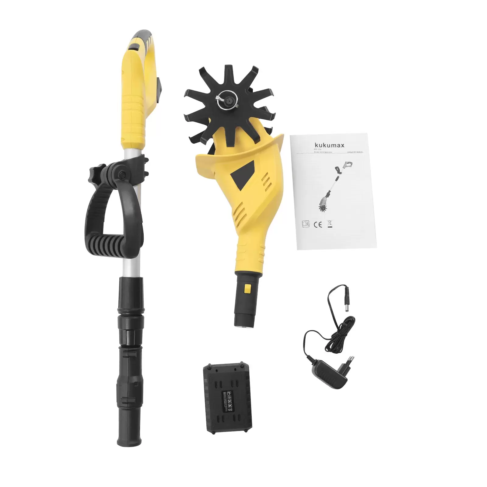 Akku Bodenhacke - Kabellose Motorhacke mit Lithium Batterie 20V Arbeitstiefe: 17 cm Arbeitsbreite: 10cm Elektromotorhacke (Gelb) Akku Bodenhacke - Kabellose Motorhacke mit Lithium Batterie 20V Arbeitstiefe: 17 cm Arbeitsbreite: 10cm Elektromotorhacke (Gelb)