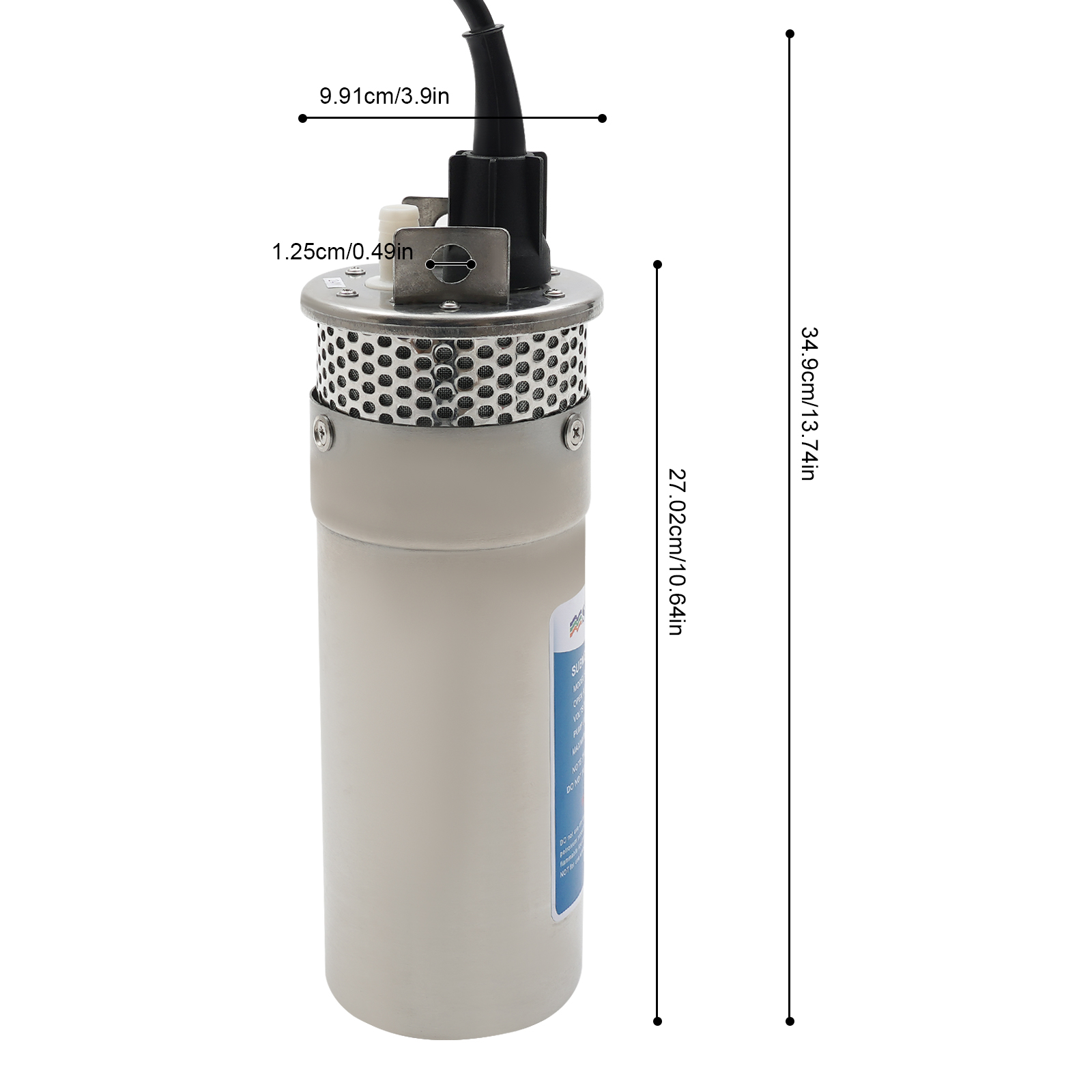Tiefbrunnenpumpe 120W 12L/min Tauchpumpe Max. 30 m, IP64 Sandpumpe Tiefbrunnenpumpe 120W 12L/min Tauchpumpe Max. 30 m, IP64 Sandpumpe