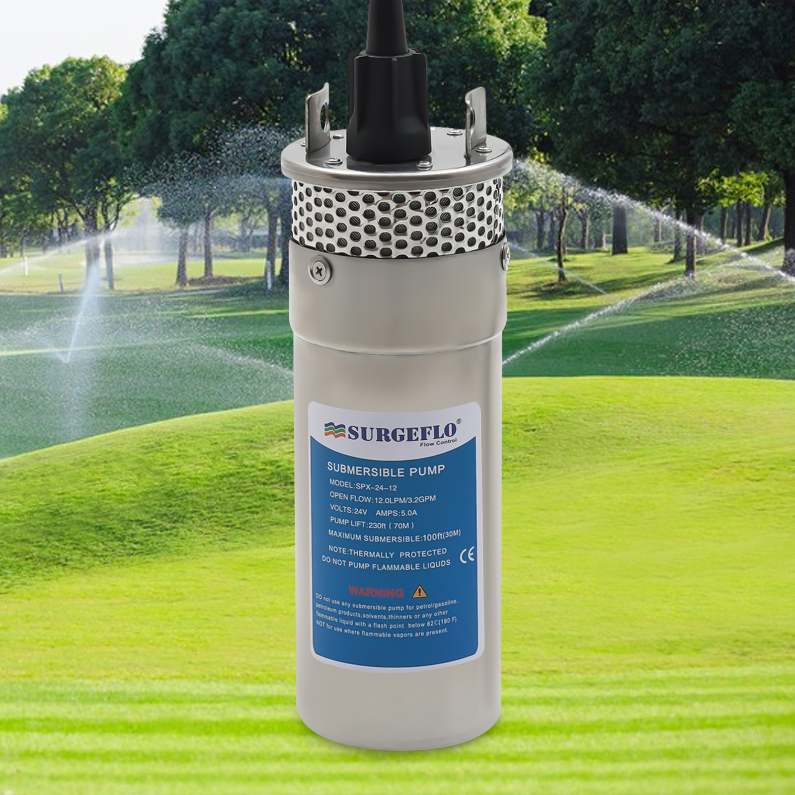 Tiefbrunnenpumpe 120W 12L/min Tauchpumpe Max. 30 m, IP64 Sandpumpe Tiefbrunnenpumpe 120W 12L/min Tauchpumpe Max. 30 m, IP64 Sandpumpe