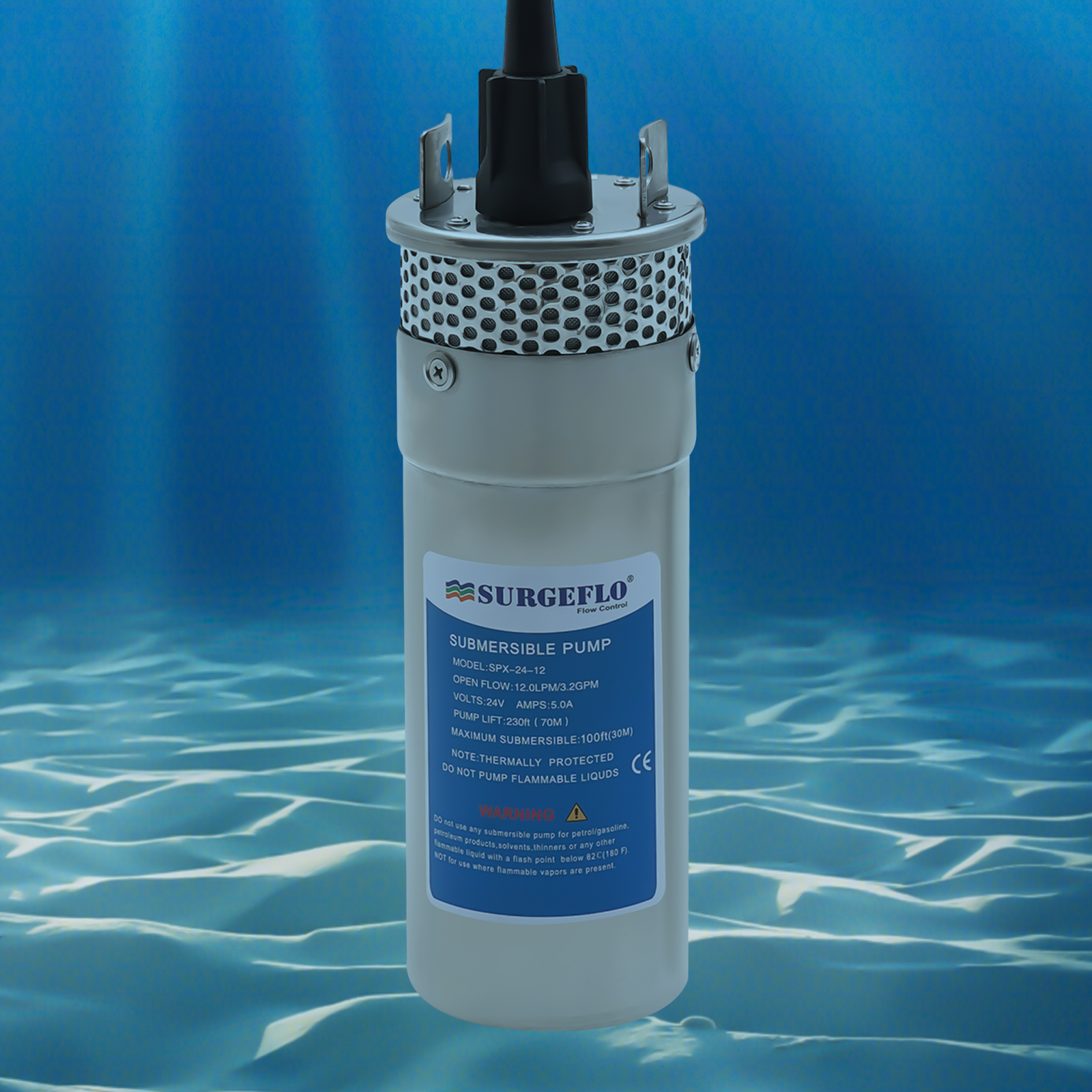 Tiefbrunnenpumpe 120W 12L/min Tauchpumpe Max. 30 m, IP64 Sandpumpe Tiefbrunnenpumpe 120W 12L/min Tauchpumpe Max. 30 m, IP64 Sandpumpe