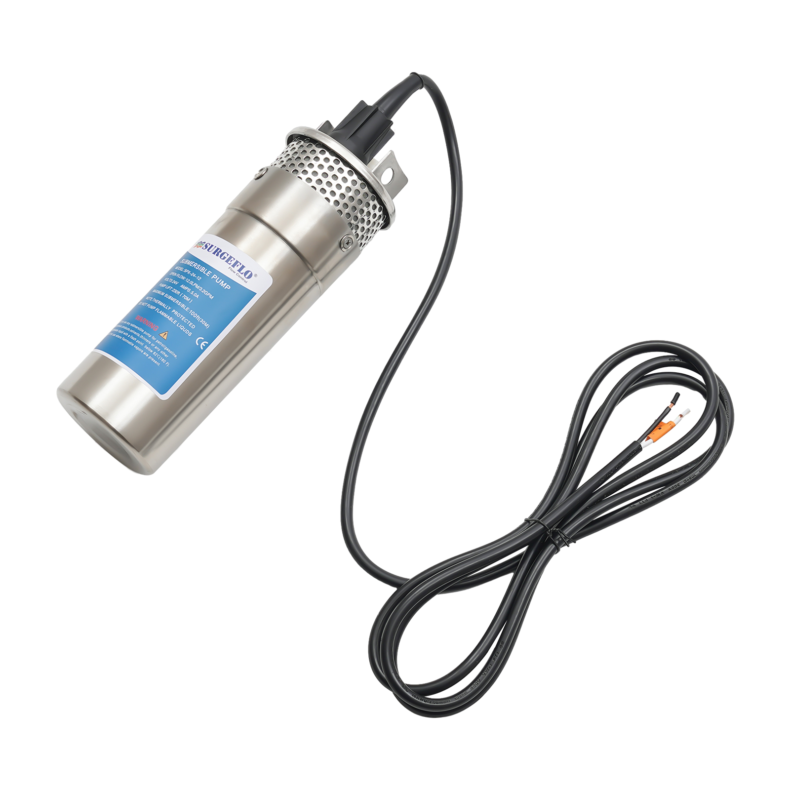 Tiefbrunnenpumpe 120W 12L/min Tauchpumpe Max. 30 m, IP64 Sandpumpe Tiefbrunnenpumpe 120W 12L/min Tauchpumpe Max. 30 m, IP64 Sandpumpe