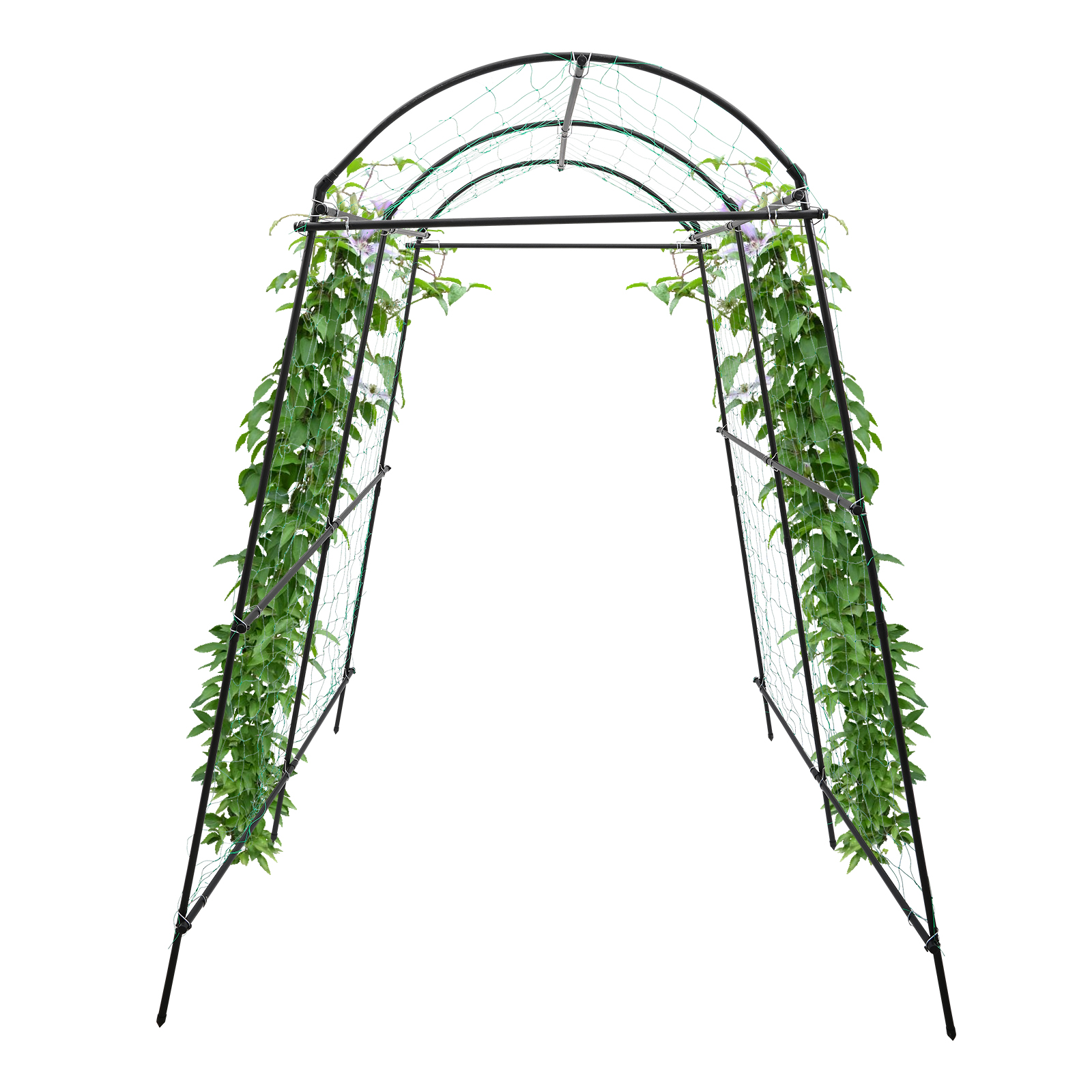 Pflanzenstütze, Gartenspalier für Pflanzen, Pflanzenkletterhilfe, 1,15 x 1,83 x 2,3 m, schwarz Pflanzenstütze, Gartenspalier für Pflanzen, Pflanzenkletterhilfe, 1,15 x 1,83 x 2,3 m, schwarz