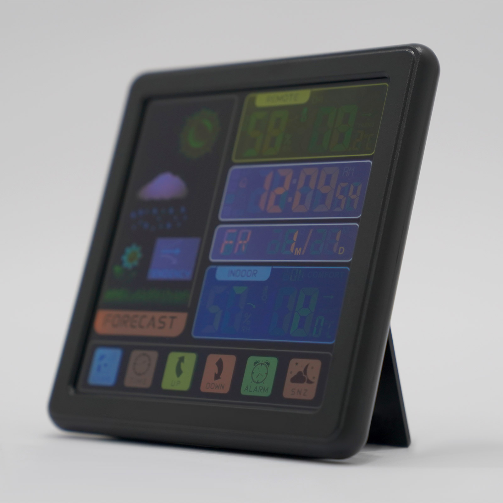 Wetterstation Thermometer Kabelloser Temperatur- und Feuchtigkeitsmonitor mit batteriebetriebenem Sensor Wetterstation Thermometer Kabelloser Temperatur- und Feuchtigkeitsmonitor mit batteriebetriebenem Sensor