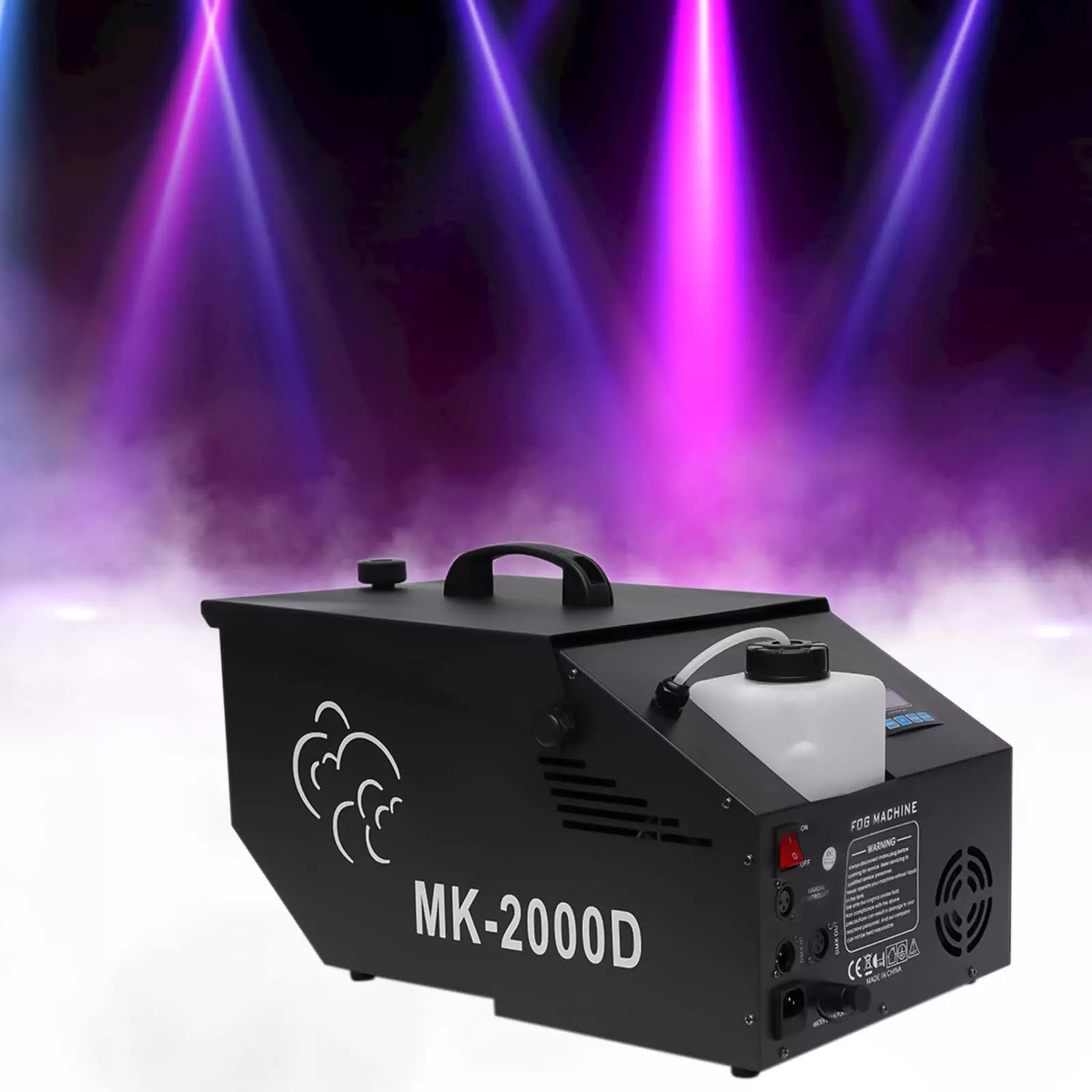 1200W Nebelmaschinen Flüssigkeit für Dichtem Nebel DMX-Nebelmaschine mit Fernbedienung DJ Mister Kool II Bodennebelmaschine