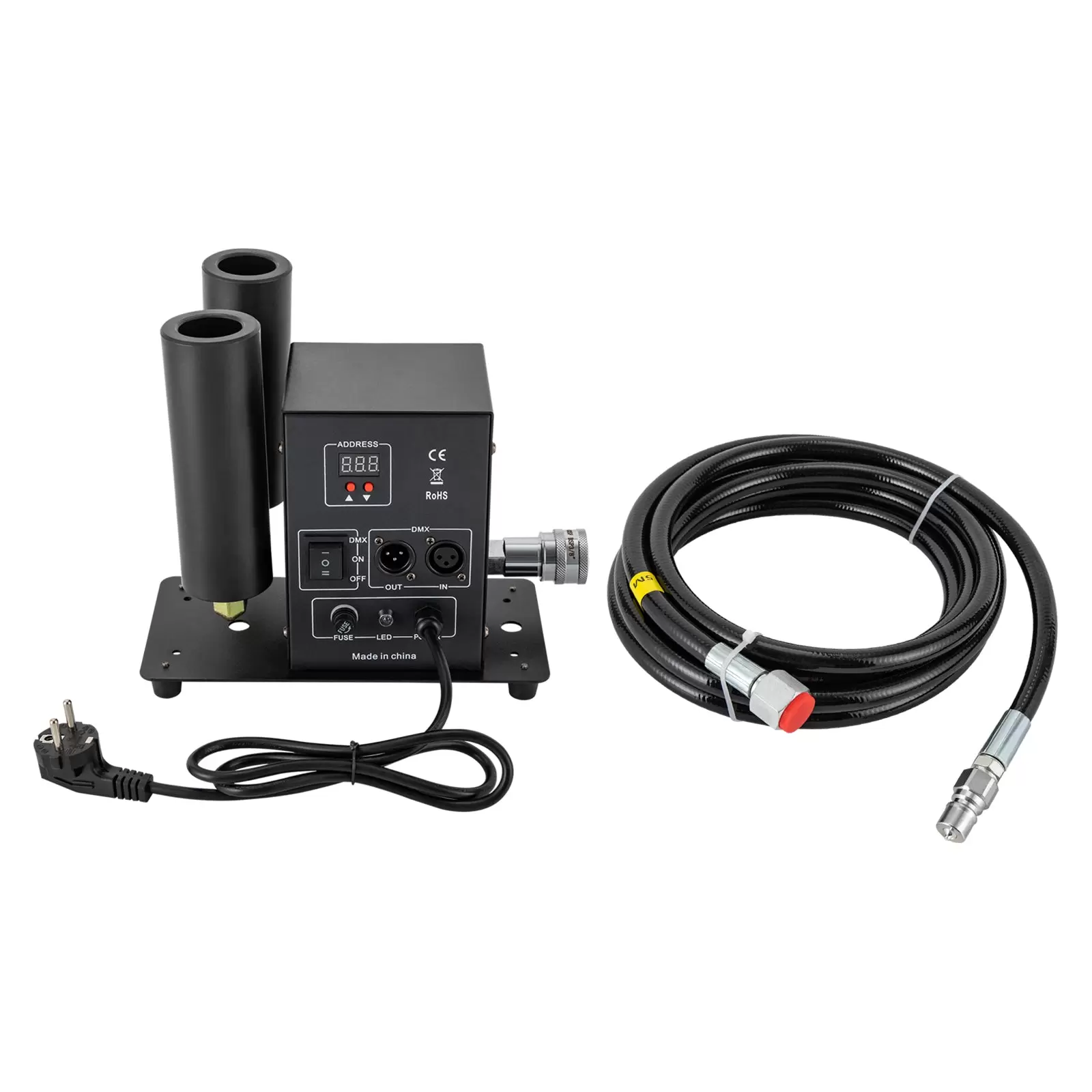 Jet Nebelmaschine Doppelrohr CO2 Cryo Fog Machine CO2 Kanone + 5m Schlauch CO2 Jet Maschine mit Lichteffekt Jet Nebelmaschine Doppelrohr CO2 Cryo Fog Machine CO2 Kanone + 5m Schlauch CO2 Jet Maschine mit Lichteffekt