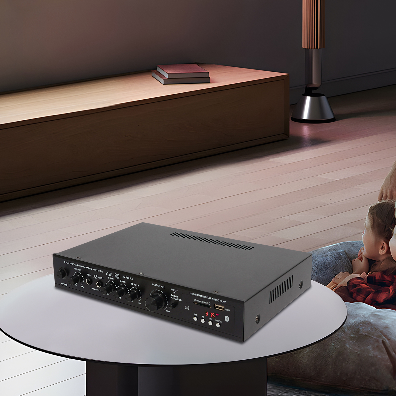 Stereo Audio Amplifier, Bluetooth Audio Amplifier, Amplifier with ...