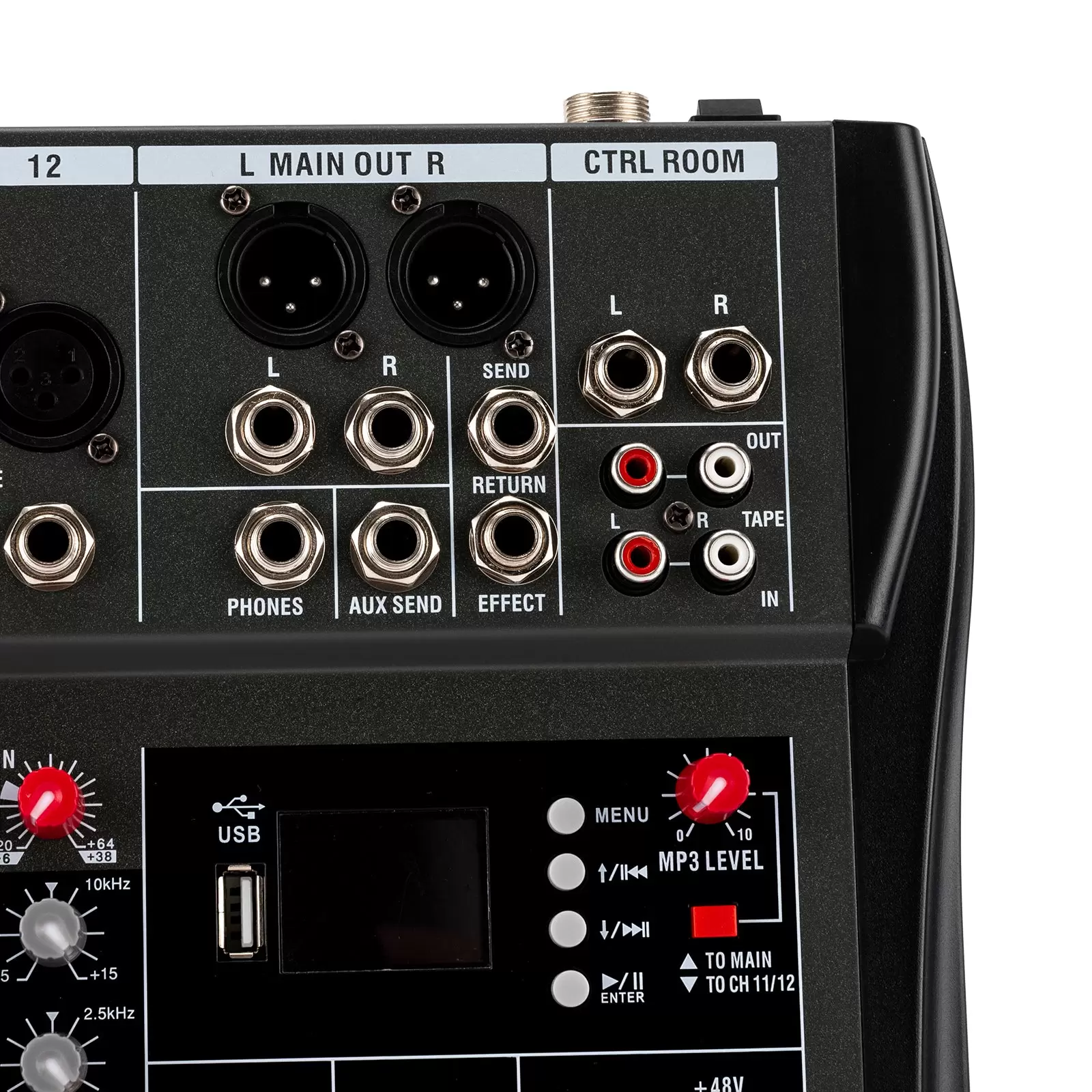 12 Live Audio bluetooth Audio Mixer DJ Sound Controller für Computer Recording 12-Kanal Studio Audio Mixer mit XLR Mikrofon Sockel