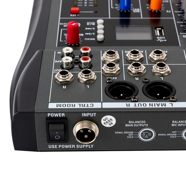 12 Live Audio bluetooth Audio Mixer DJ Sound Controller für Computer Recording 12-Kanal Studio Audio Mixer mit XLR Mikrofon Sockel