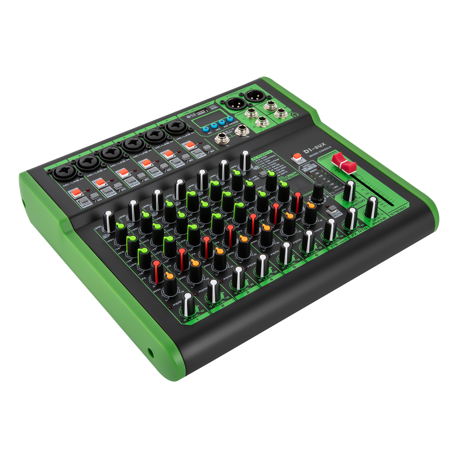 Professioneller Mixer der 8UX-Serie mit 99 digitalen DSP-Effekten Professioneller Mixer der 8UX-Serie mit 99 digitalen DSP-Effekten