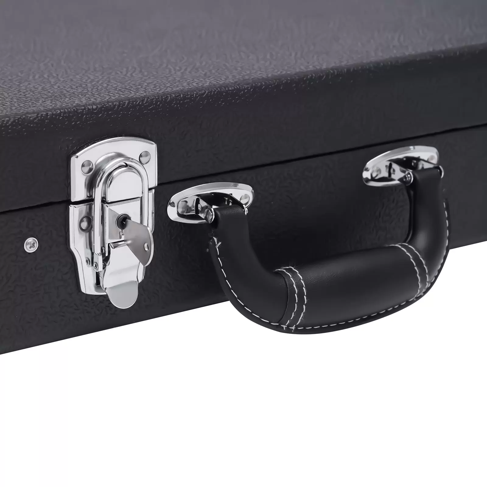 Hartschalenkoffer für E-Gitarre, Rechteckige Holz-Hartschalentasche für ST TL Style mit Verriegelungspolsterung (Schwarz) Hartschalenkoffer für E-Gitarre, Rechteckige Holz-Hartschalentasche für ST TL Style mit Verriegelungspolsterung (Schwarz)