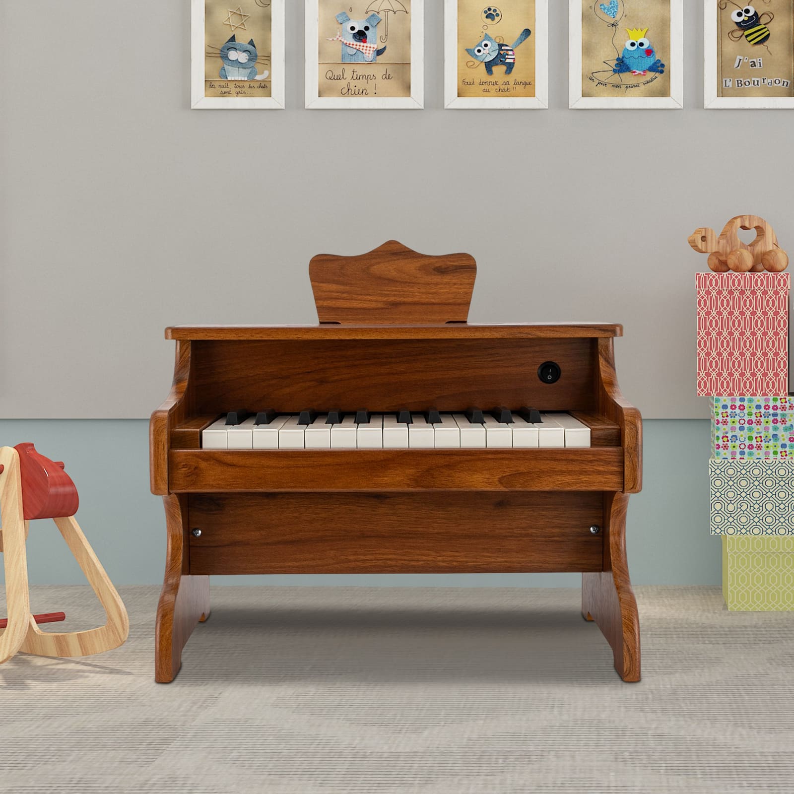 Kinder-Klavier aus Holz, Kinder-Klavier für Anfänger, Klavier für Kinder, Mini-Musik-Lerninstrument Spielzeug Kinder-Klavier aus Holz, Kinder-Klavier für Anfänger, Klavier für Kinder, Mini-Musik-Lerninstrument Spielzeug