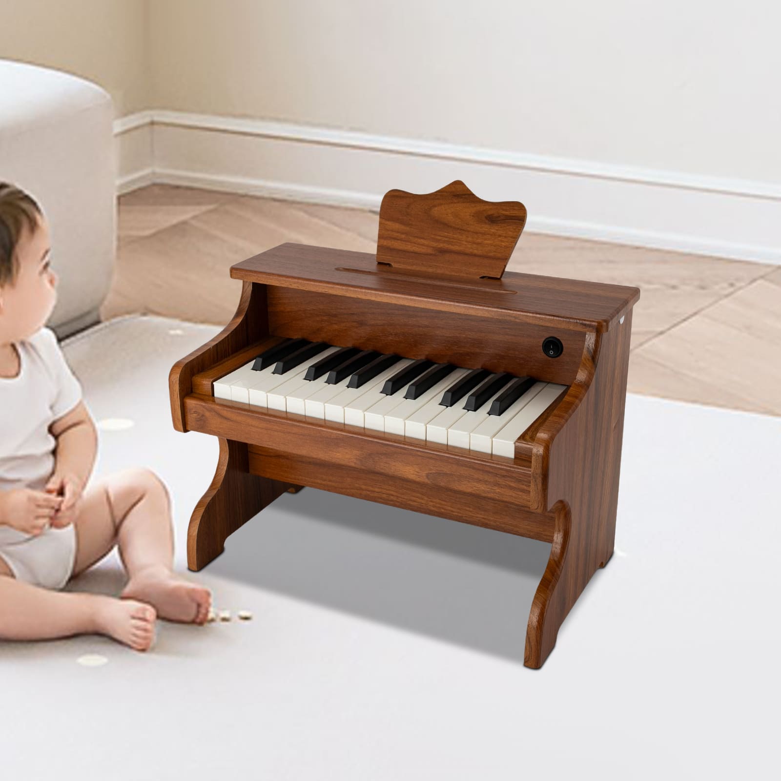 Kinder-Klavier aus Holz, Kinder-Klavier für Anfänger, Klavier für Kinder, Mini-Musik-Lerninstrument Spielzeug Kinder-Klavier aus Holz, Kinder-Klavier für Anfänger, Klavier für Kinder, Mini-Musik-Lerninstrument Spielzeug