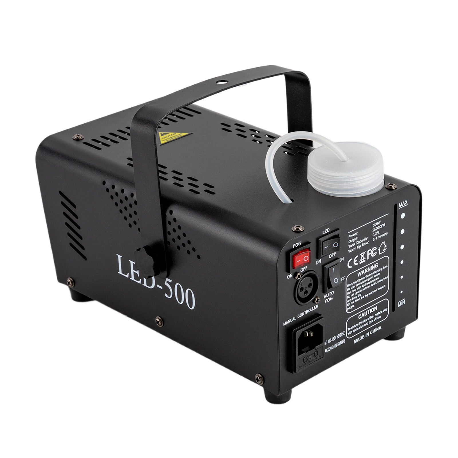 CNCEST Aufgerüstete Nebelmaschine mit Lichtern 18 LED, Rauchmaschine Protable 500W mit 13 Farbe Lichteffekt und Fernbedienung, Outdoor Nebel Automotive für Feiern