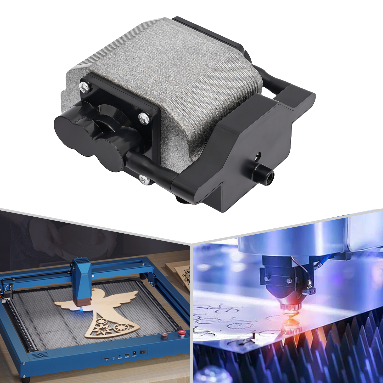 Pneumatische Pumpe für Laserschneider und -gravierer, für saubere Oberflächen und glatte Schnittkanten, 30L Pneumatische Pumpe für Laserschneider und -gravierer, für saubere Oberflächen und glatte Schnittkanten, 30L