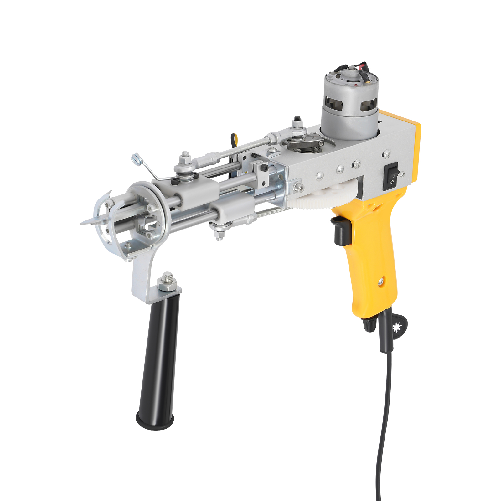 2-in-1-Teppichwebpistole, Tuftingpistole, Teppichwebstuhl – gelb