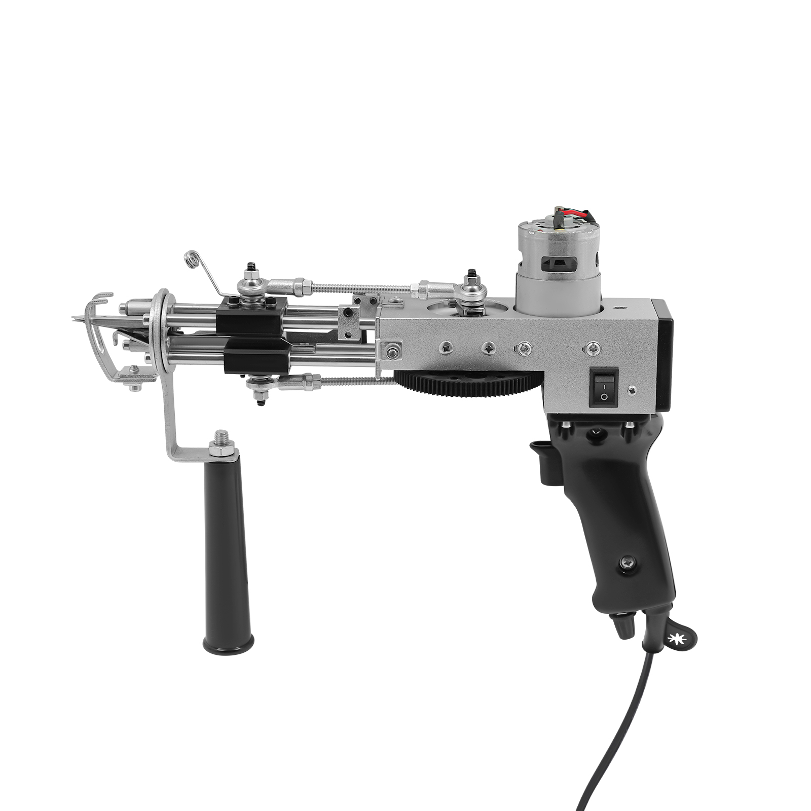2-in-1-Teppichwebpistole, Tuftingpistole, Teppichwebstuhl – Schwarz