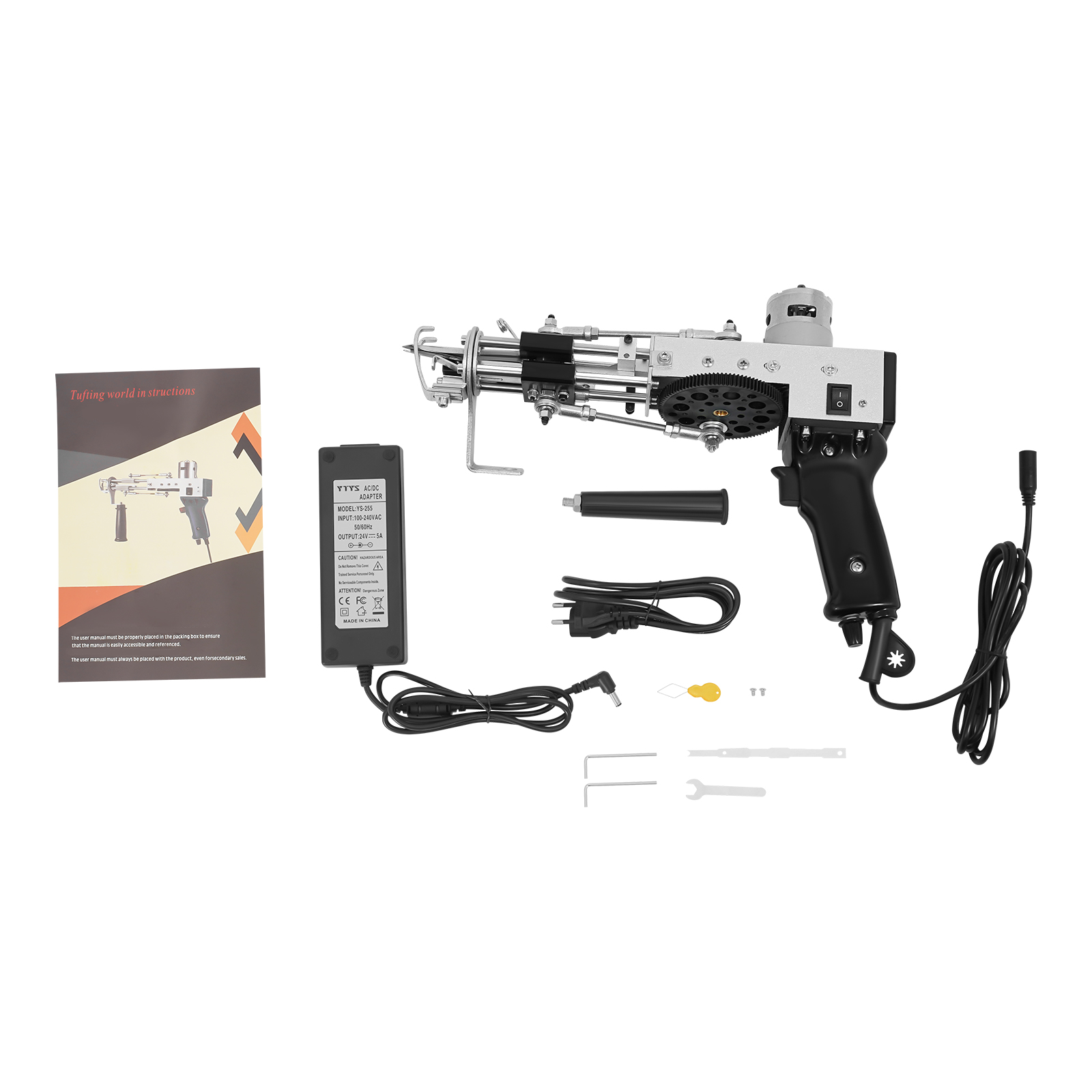 2 in 1 Carpet Weaving Gun Tufting Gun Carpet Loom - Black