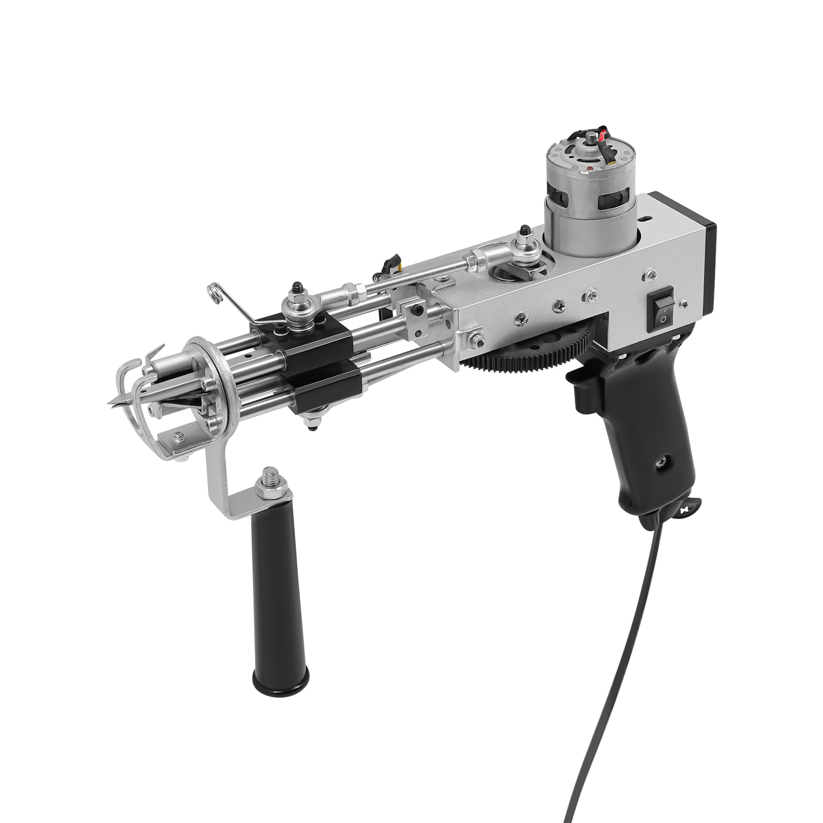 2-in-1-Teppichwebpistole, Tuftingpistole, Teppichwebstuhl – Schwarz
