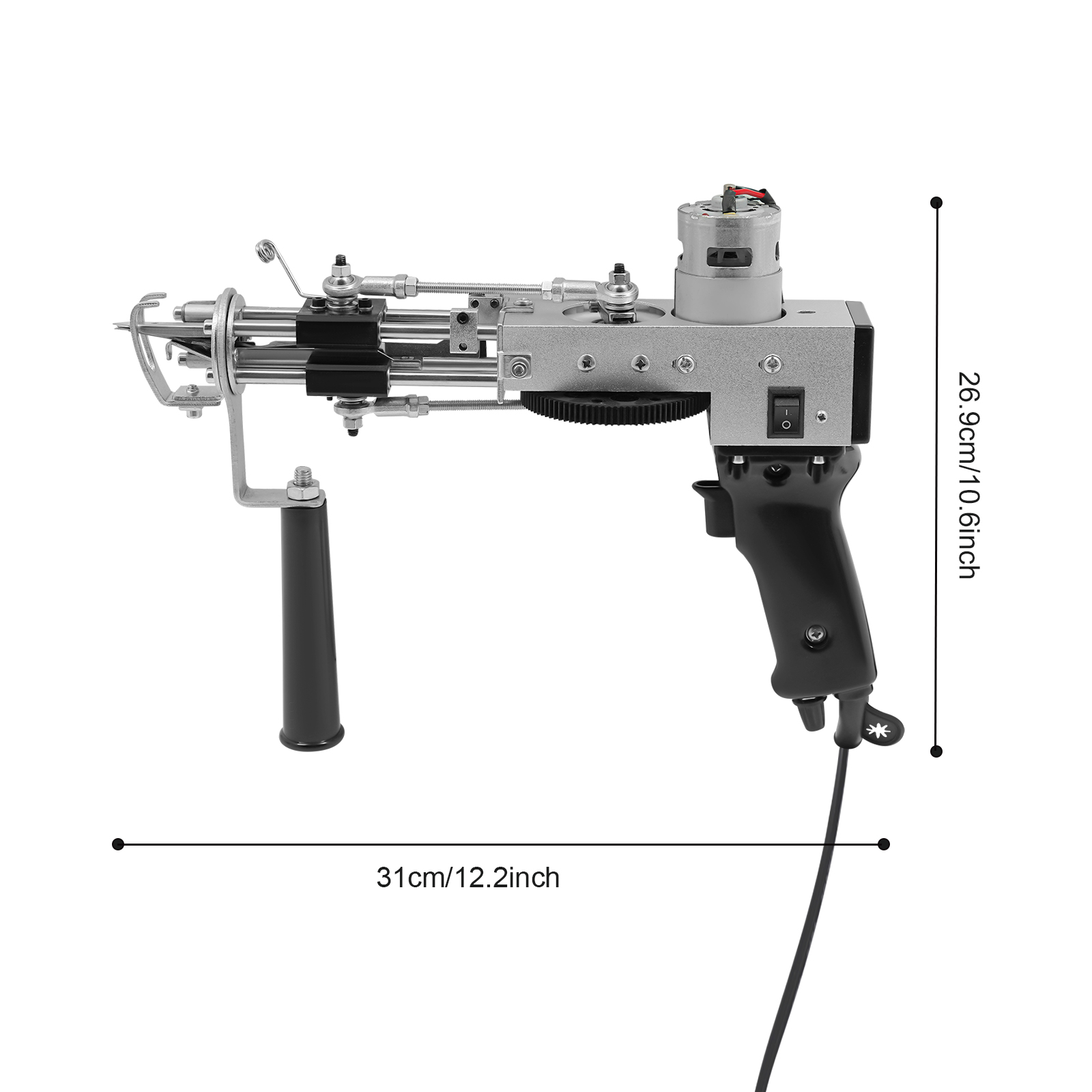 2 in 1 Carpet Weaving Gun Tufting Gun Carpet Loom - Black