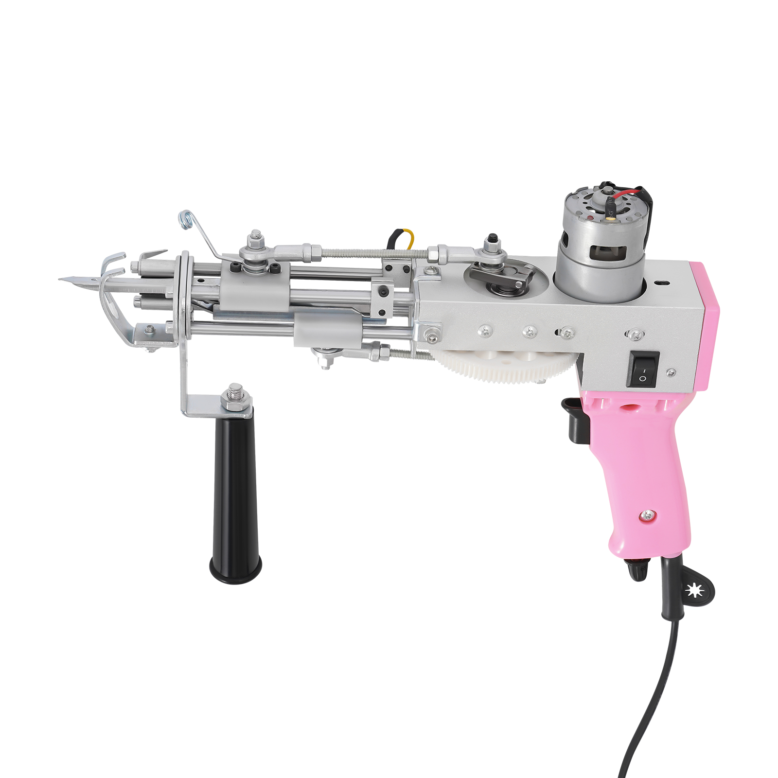 2-in-1-Teppichwebpistole, Tuftingpistole, Teppichwebstuhl – rosa
