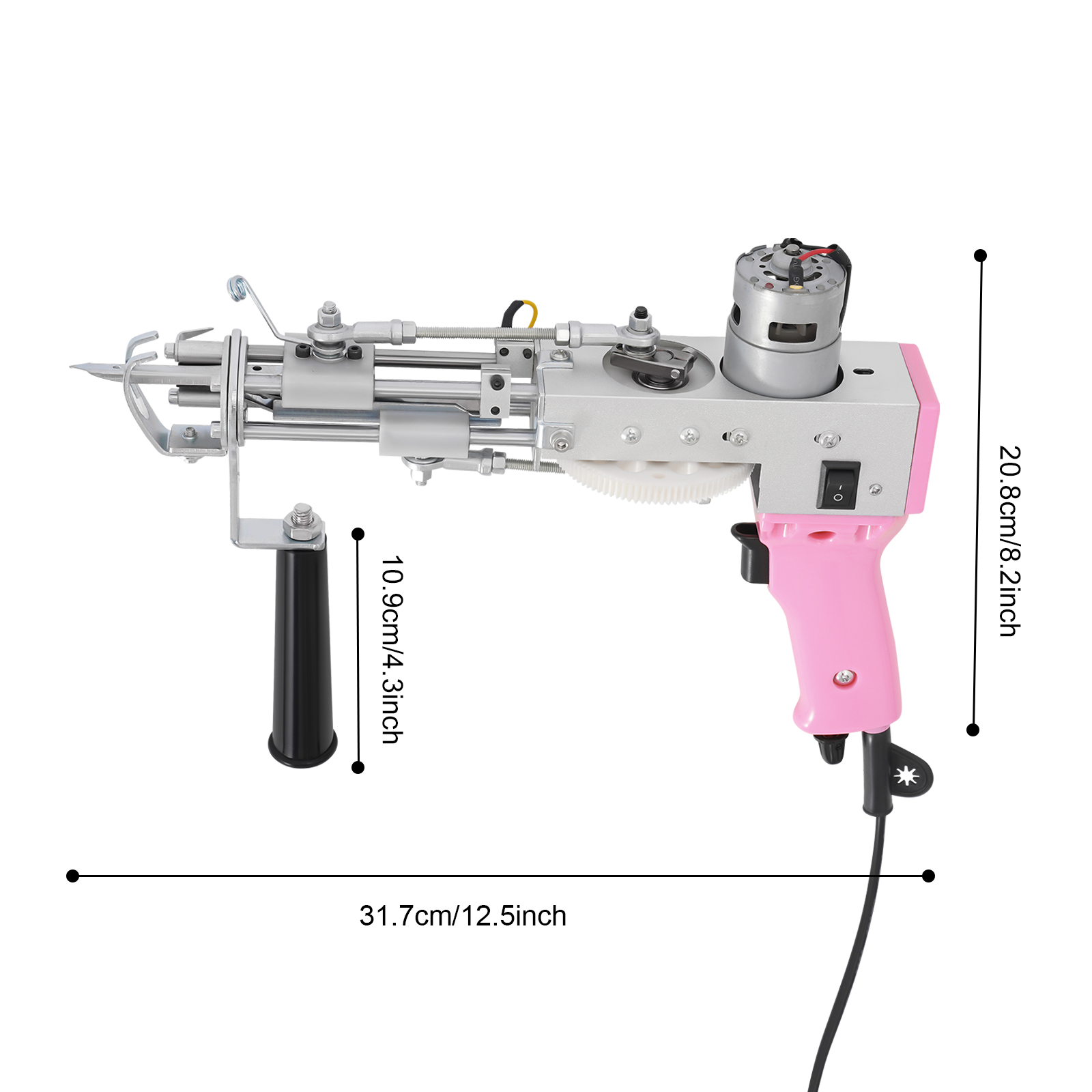 2 in 1 carpet weaving gun, tufting gun, carpet loom - pink