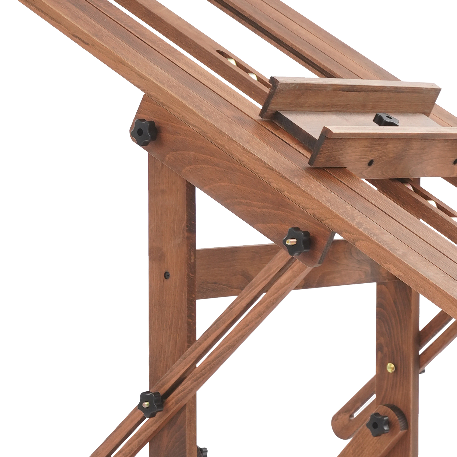 Chevalet d'atelier DHJ-3 60 x 65 x 140-300 cm pour peinture, chevalet d'artiste professionnel, support pour chevalet d'art - Couleur rétro