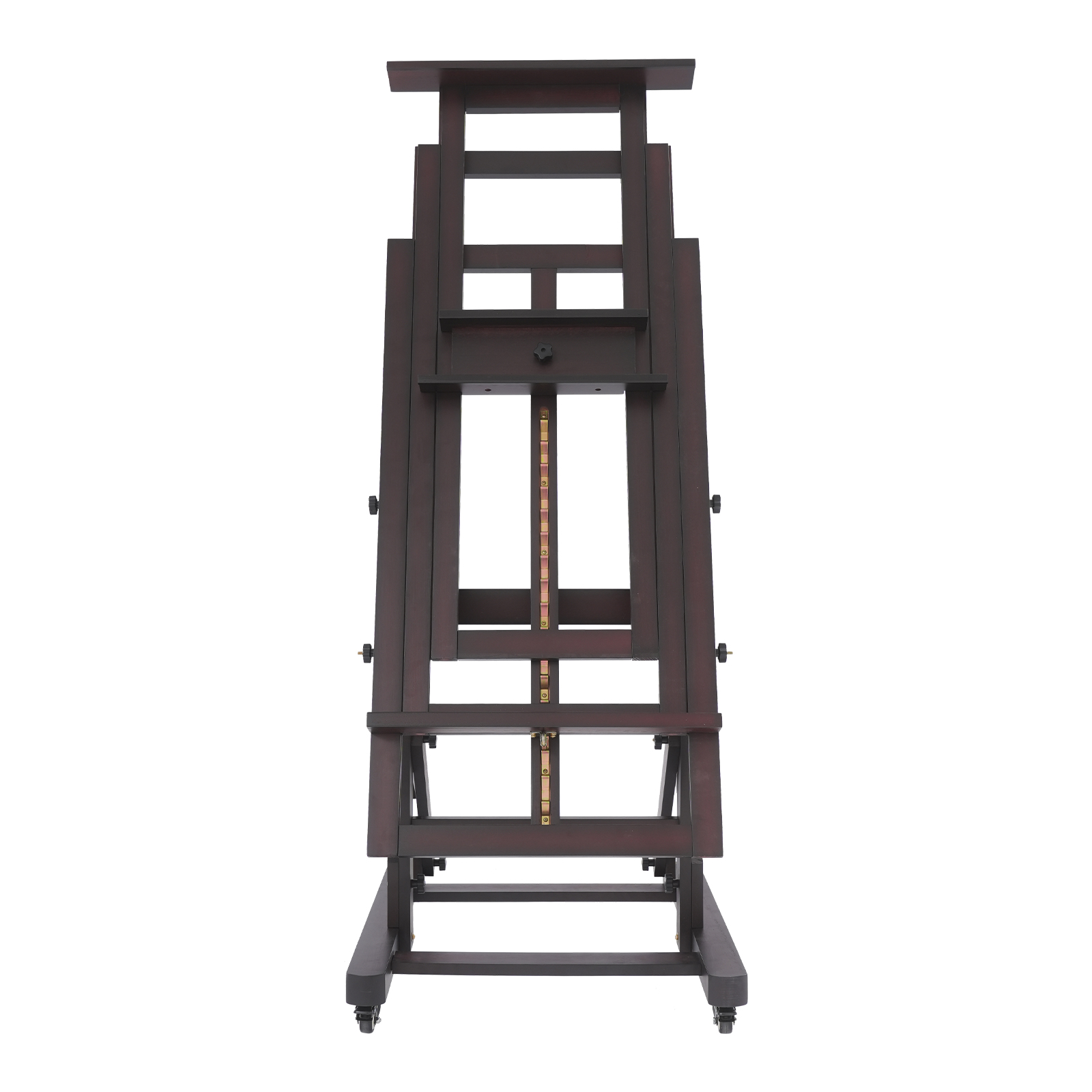 Caballete de estudio DHJ-3 para pintura (60 x 65 x 140-300 cm), caballete profesional para artistas, caballete para arte - Color nogal negro