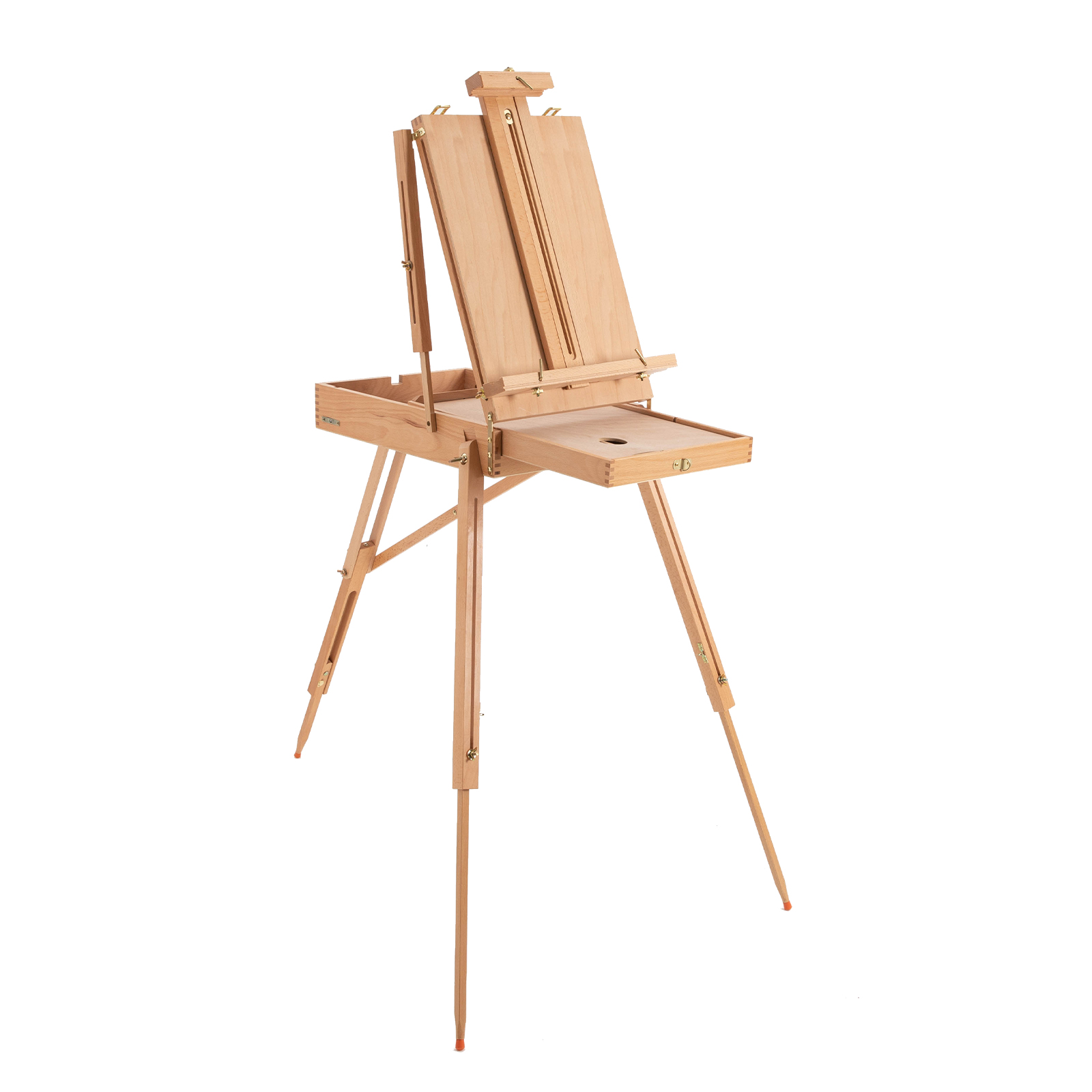 Holzstaffelei im französischen Stil mit klappbaren Beinen, Schublade und Palettenablage, Staffelei zum Zeichnen und Präsentieren Holzstaffelei im französischen Stil mit klappbaren Beinen, Schublade und Palettenablage, Staffelei zum Zeichnen und Präsentieren