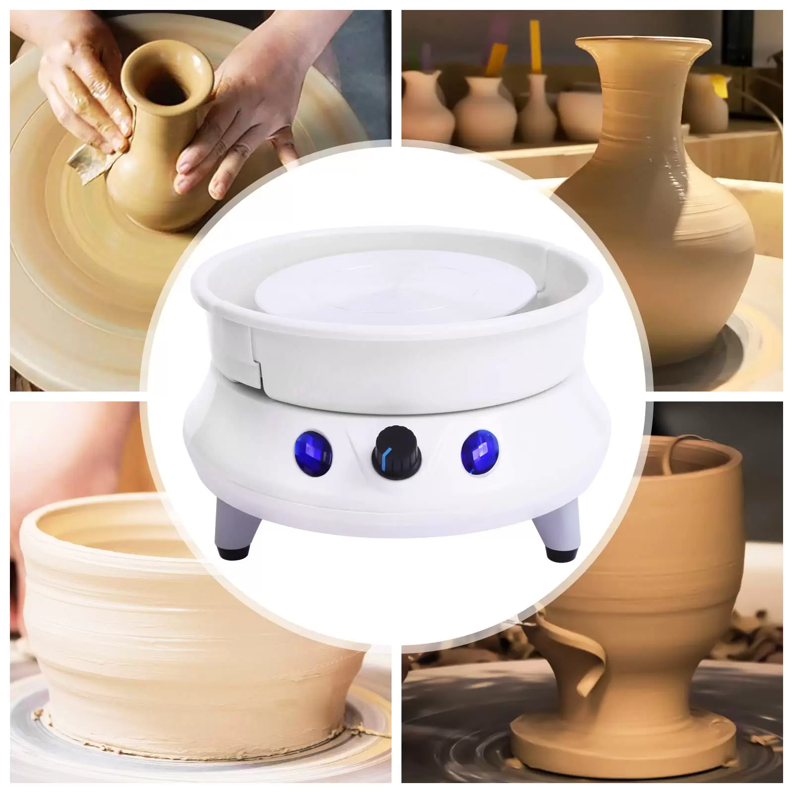 DIY Keramik Lehm Clay Plattenspieler Ton TöPfermaschine TöPferei Pottery Wheel Elektrisch Drehscheibe FüR Kunst Set