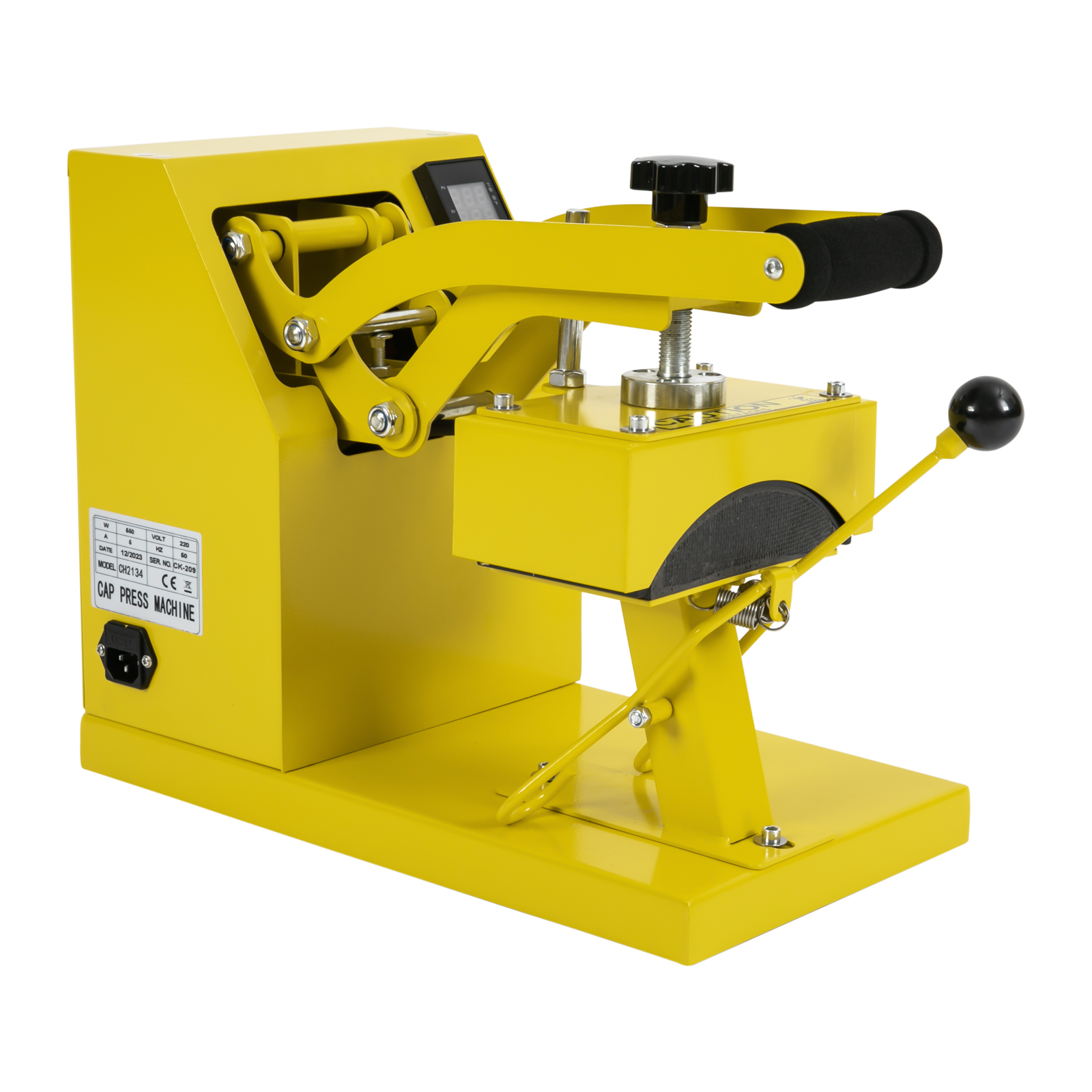 Kappen-Hitzepresse-Maschine, gelb, Hochleistungs-Hitzepresse Kappen-Hitzepresse-Maschine, gelb, Hochleistungs-Hitzepresse