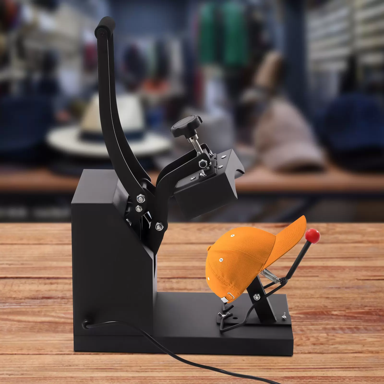 Kappenpresse Wärmepresse MaschineTransferpresse mit Digital LED Temperatur- und Zeitregler Kappe Schwarz Kappenpresse Wärmepresse MaschineTransferpresse mit Digital LED Temperatur- und Zeitregler Kappe Schwarz