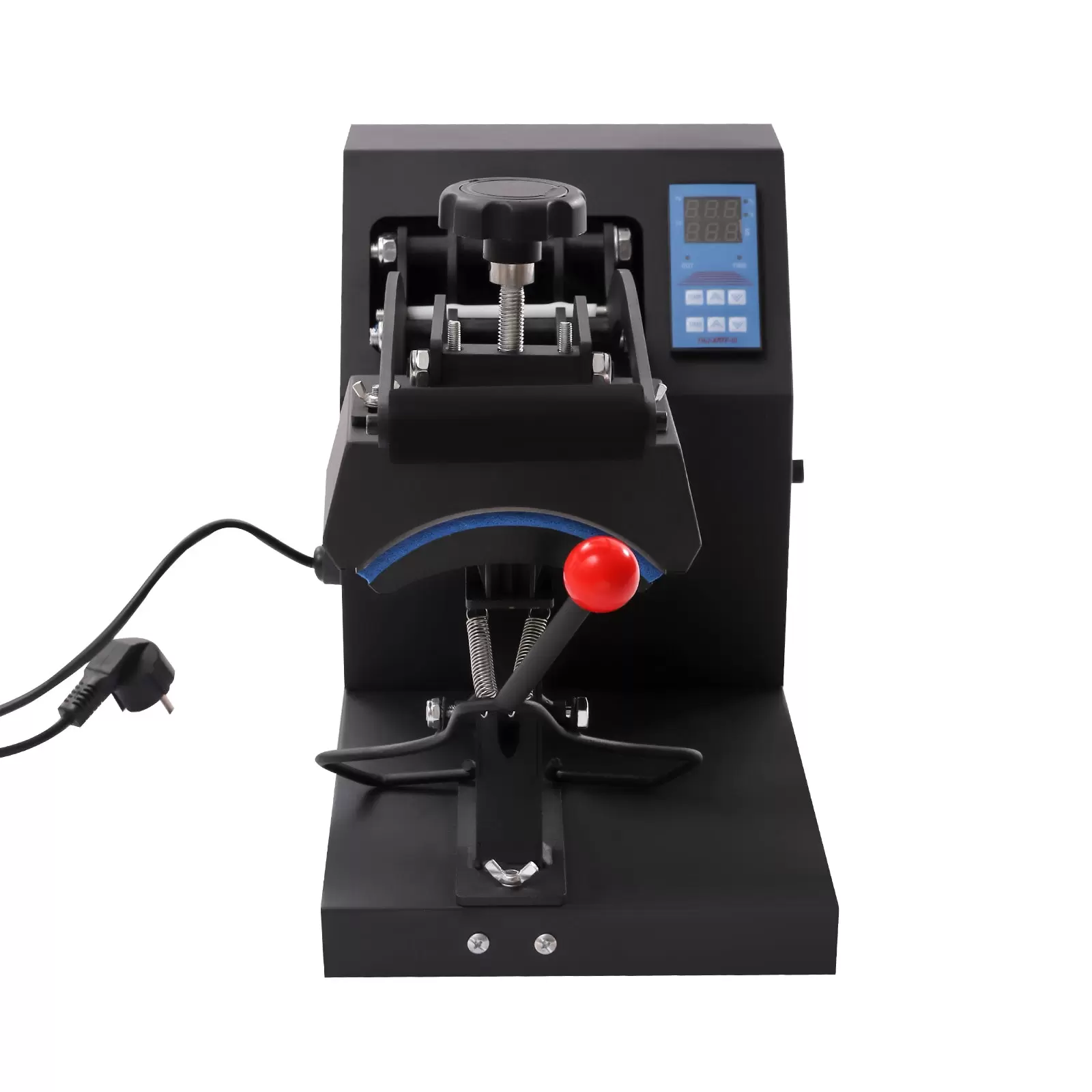 Kappenpresse Wärmepresse MaschineTransferpresse mit Digital LED Temperatur- und Zeitregler Kappe  Schwarz