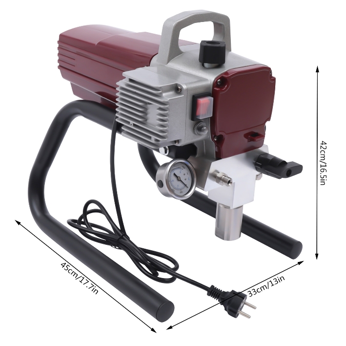 Airless-Farbspritzgerät, 1800 W, 220 V, mit einstellbarem Sprühdruck und Schlauch Airless-Farbspritzgerät, 1800 W, 220 V, mit einstellbarem Sprühdruck und Schlauch