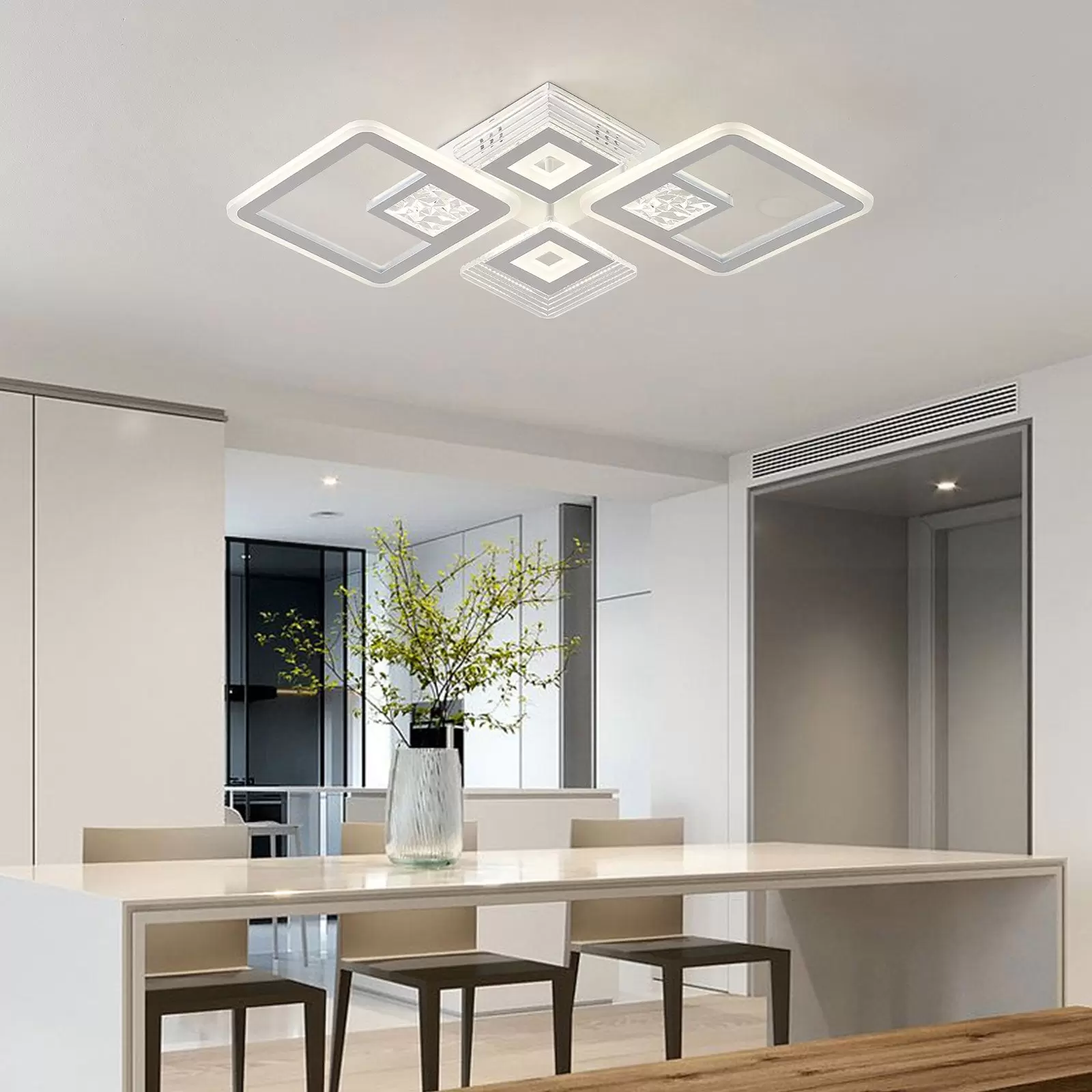Deckenleuchte LED Acryl Lampe Schlafzimmer Wohnzimmer Dimmable Kronleuchter NEU