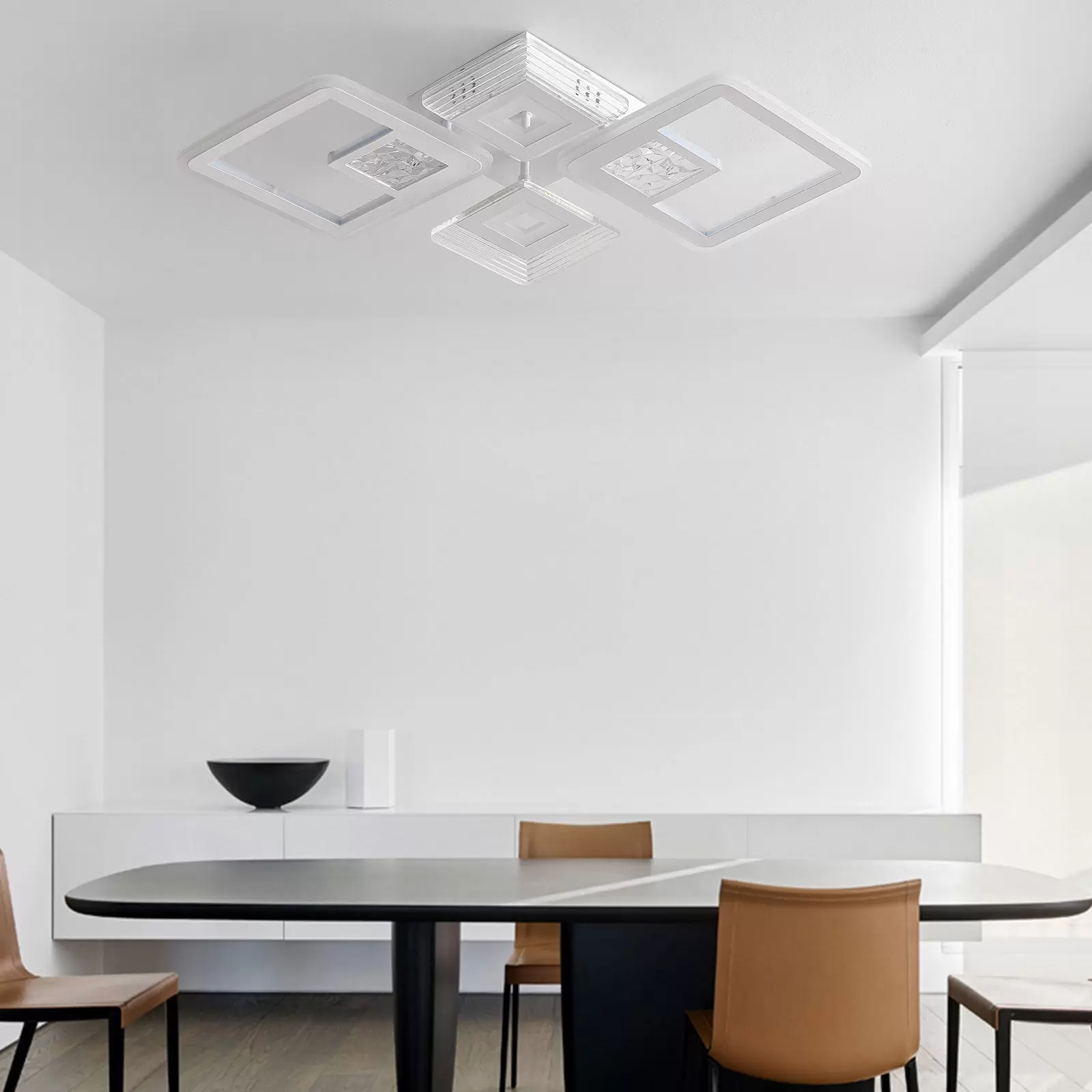 Deckenleuchte LED Acryl Lampe Schlafzimmer Wohnzimmer Dimmable Kronleuchter NEU
