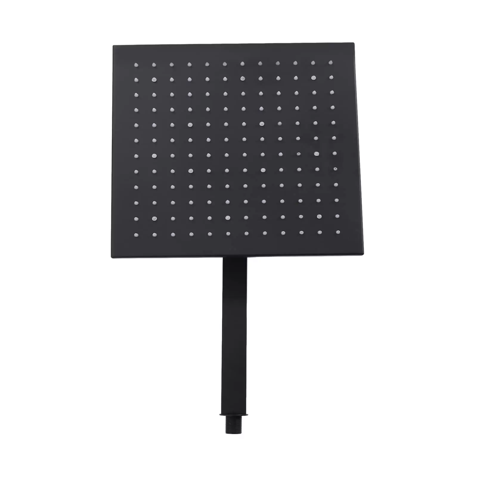 12 Zoll Schwarz Unterputz Duschsystem Regenbrause Armatur System LED Matt Moderne Lufteinblasbrausegarnitur 30 x 30 cm eckigem Brausekopf