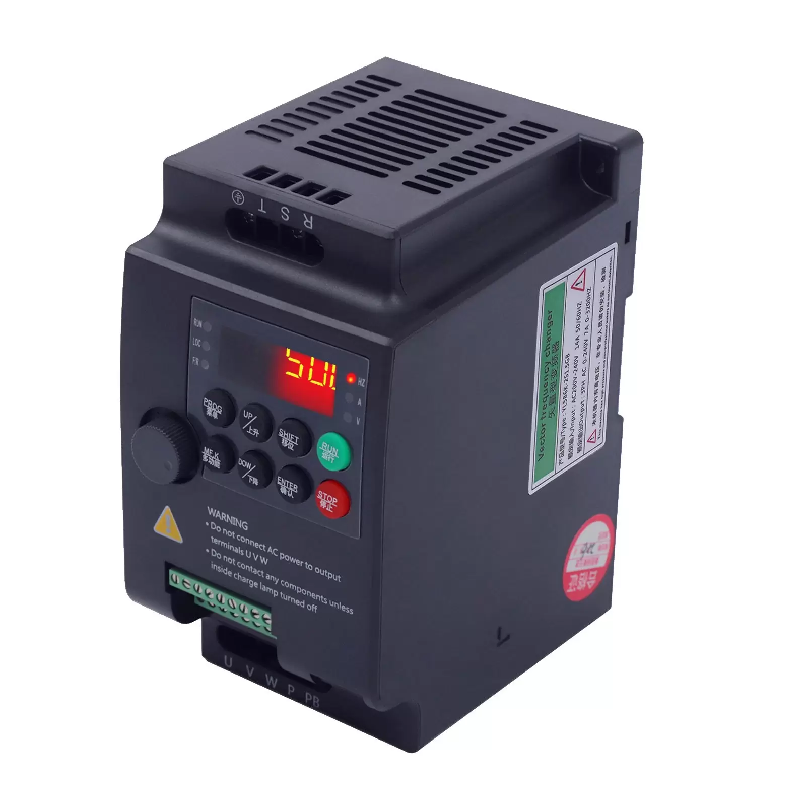 220V- AC Einphasen-Frequenzumrichter Geregelte Wechselrichter für Spindelmotor-Geschwindigkeitssteuerung-Einphasiger Eingang 220V- AC Einphasen-Frequenzumrichter Geregelte Wechselrichter für Spindelmotor-Geschwindigkeitssteuerung-Einphasiger Eingang