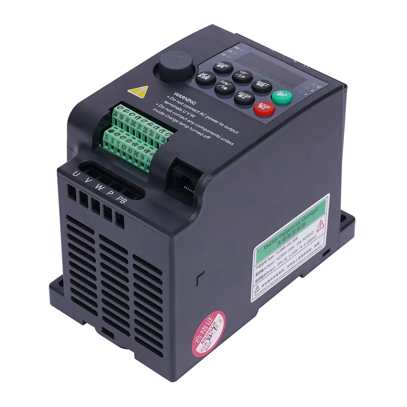 220V- AC Einphasen-Frequenzumrichter Geregelte Wechselrichter für Spindelmotor-Geschwindigkeitssteuerung-Einphasiger Eingang 220V- AC Einphasen-Frequenzumrichter Geregelte Wechselrichter für Spindelmotor-Geschwindigkeitssteuerung-Einphasiger Eingang